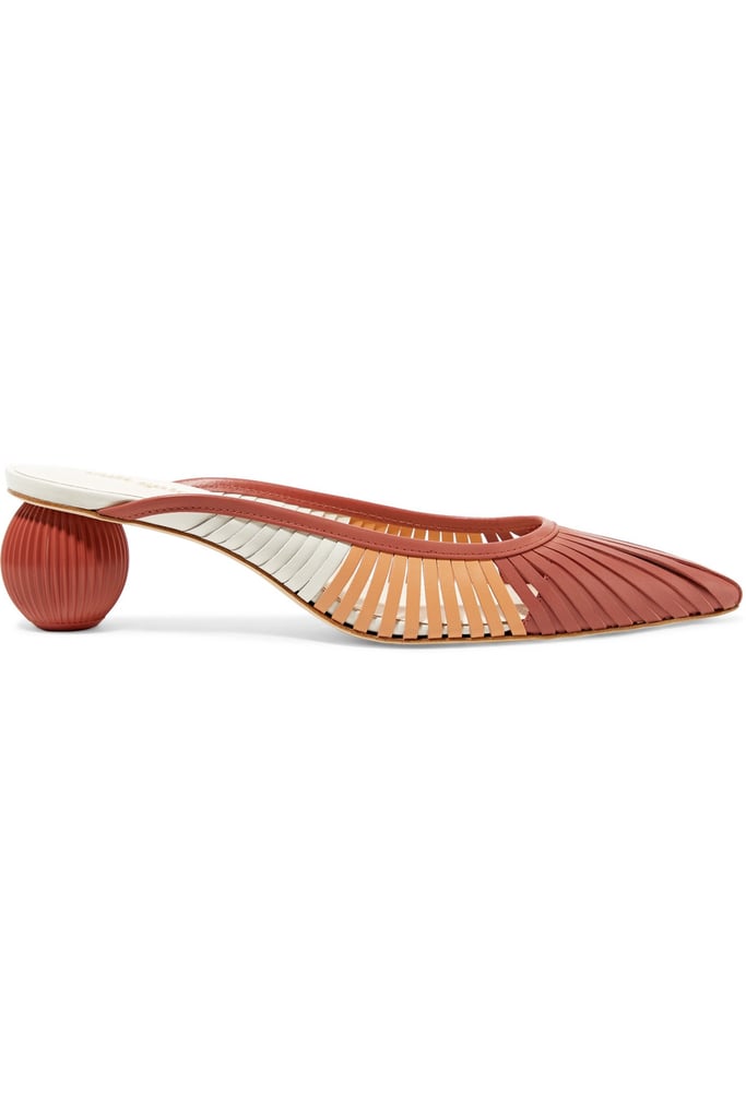 Cult Gaia Alia Colorblock Leather Mules