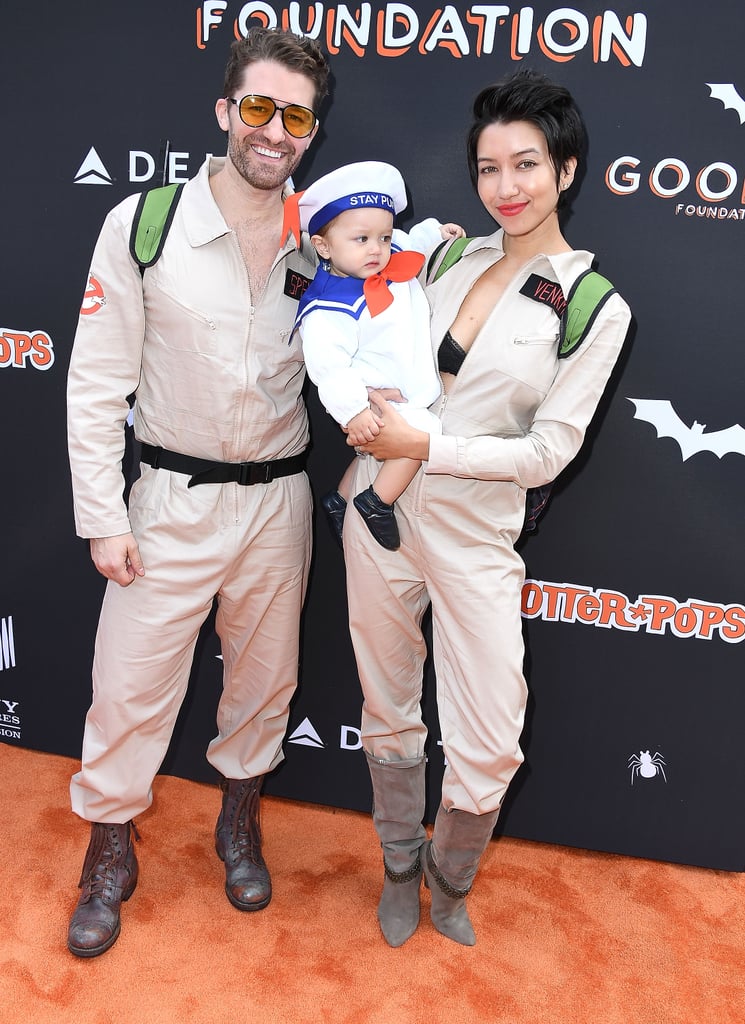 Matthew Morrison and Renee Puente as Ghostbusters