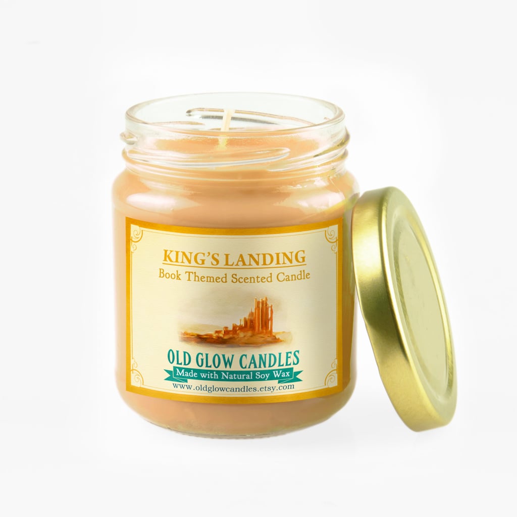 King's Landing candle ($15) with Blackwater Bay breeze, Lannister gardens flowers, and a hint of oak wood notes