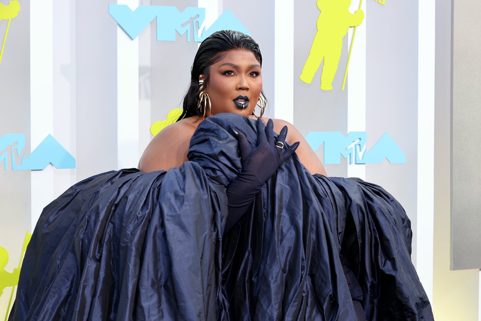 NEWARK, NEW JERSEY - AUGUST 28: Lizzo attends the 2022 MTV VMAs at Prudential Centre on August 28, 2022 in Newark, New Jersey. (Photo by Cindy Ord/WireImage)