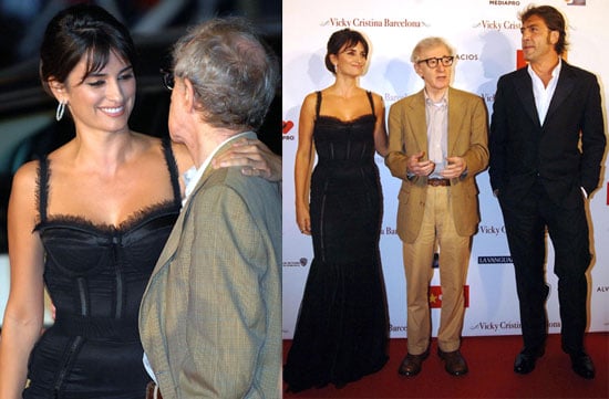 Photos Of Penelope Cruz Javier Bardem Woody Allen At The Premiere Of Vicky Cristina Barcelona In San Sebastian Popsugar Celebrity