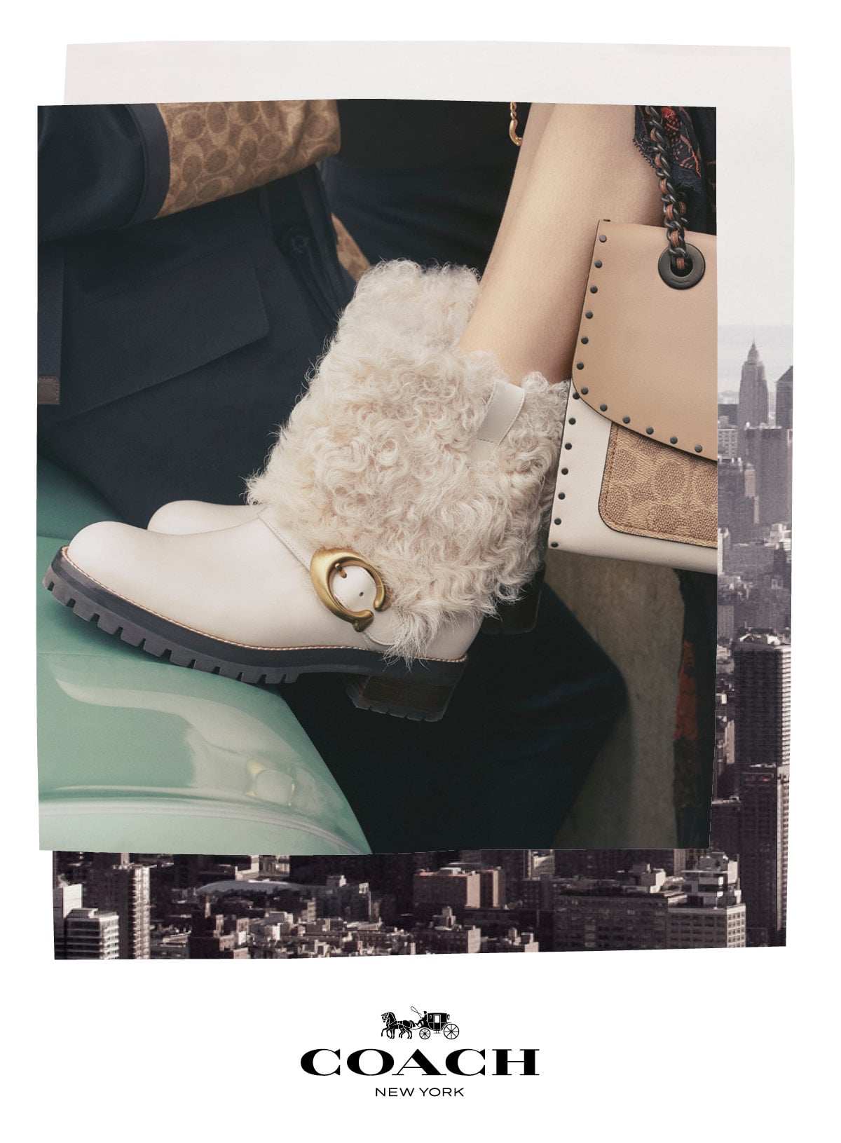 Coach leighton 2024 shearling boots