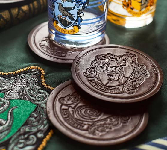 Harry Potter House Crest Leather Coasters