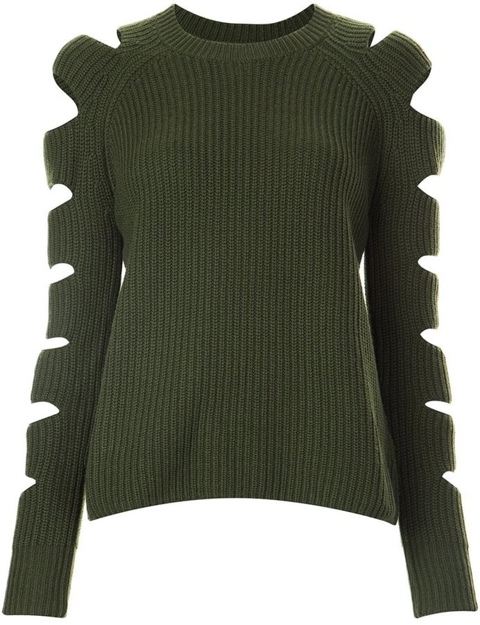 bus bælte Velkendt Zoe Jordan cut-out sleeve ribbed jumper ($465) | You Won't Have to Look at  Shay Mitchell's Swimsuit Long to Notice This Detail | POPSUGAR Fashion  Photo 10
