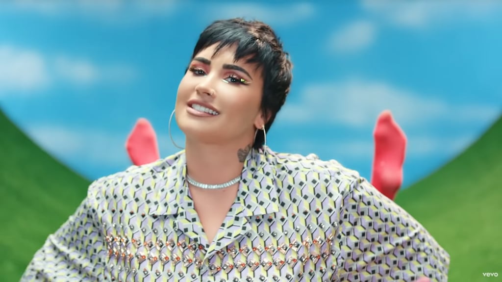 Accessorized With a Diamond Choker and Oversize Hoops