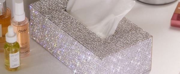Rhinestone Tissue Box Cover From Urban Outfitters