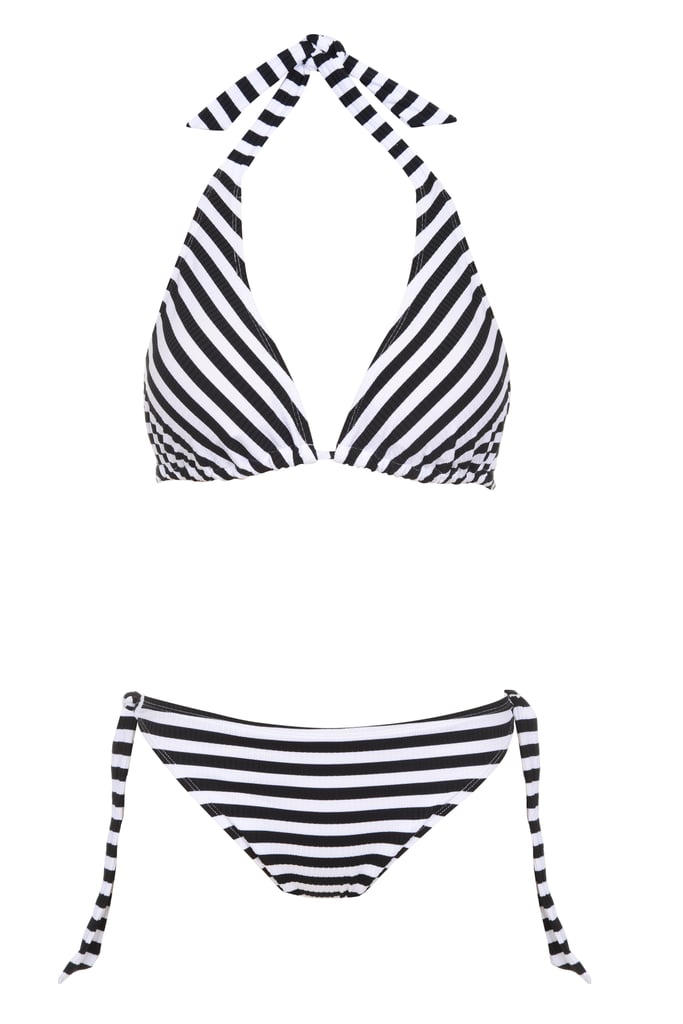 Swimsuits For All Elite Striped Ribbed Bikini Ashley Graham New