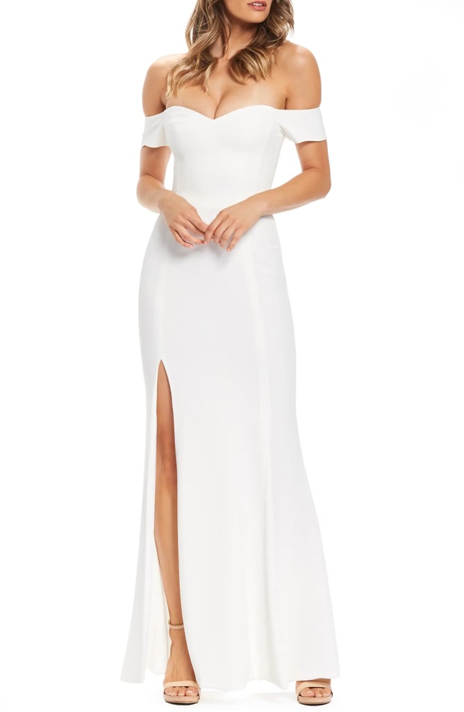 An Off the Shoulder Dress: Logan Off the Shoulder Evening Dress