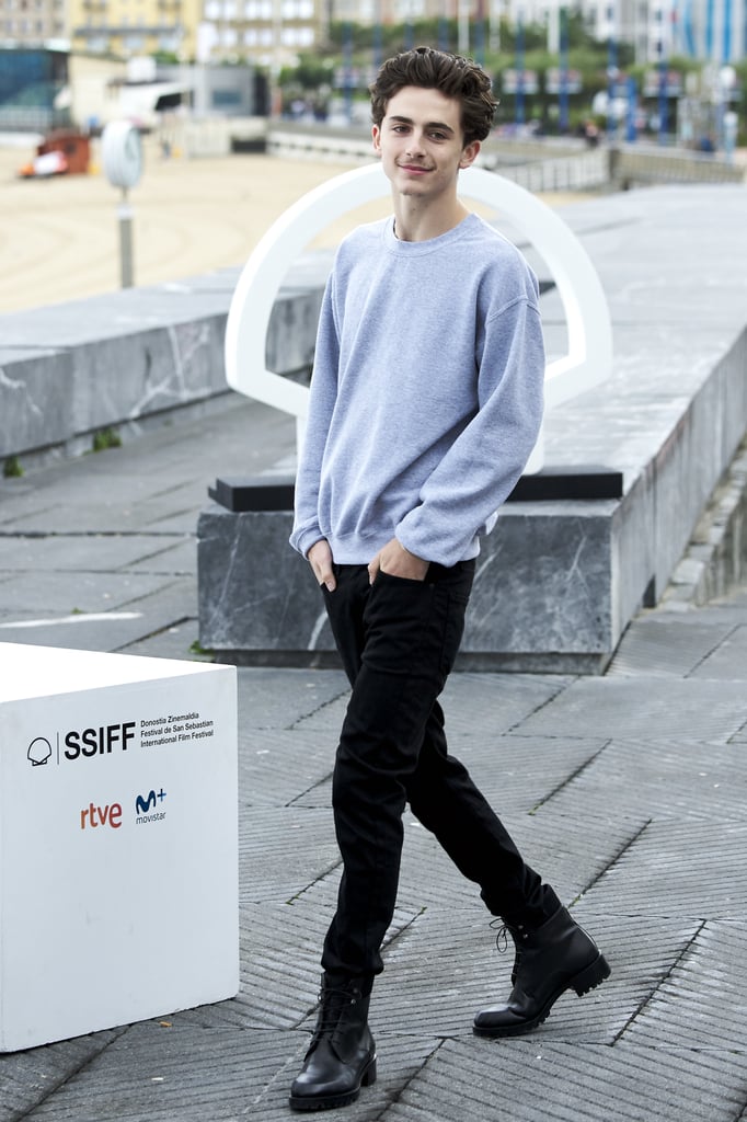 sweater combat boots