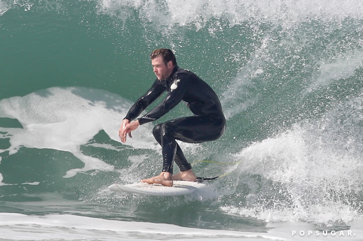 Chris Hemsworth Goes Surfing in LA | Pictures | POPSUGAR ...
