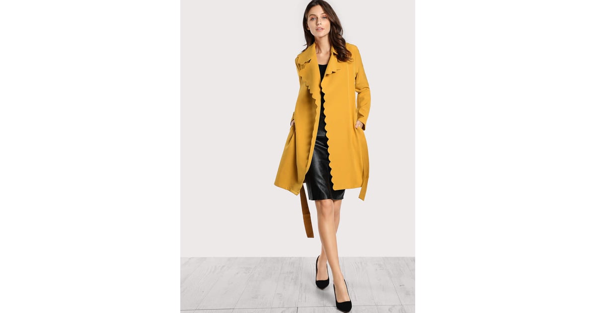 shein yellow coat