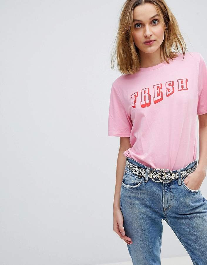 Asos Pieces Fresh Slogan Tee