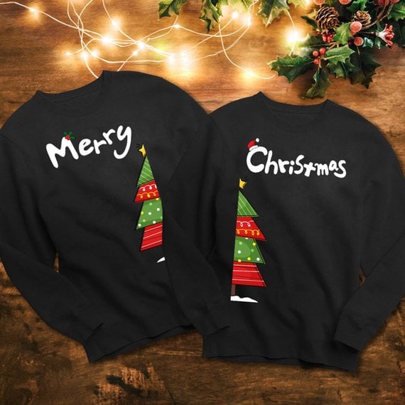 Merry Christmas Ugly Matching Sweatshirts