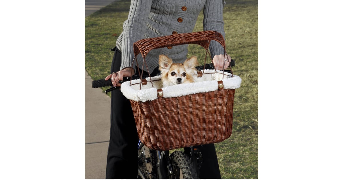 solvit tagalong wicker pet bicycle basket