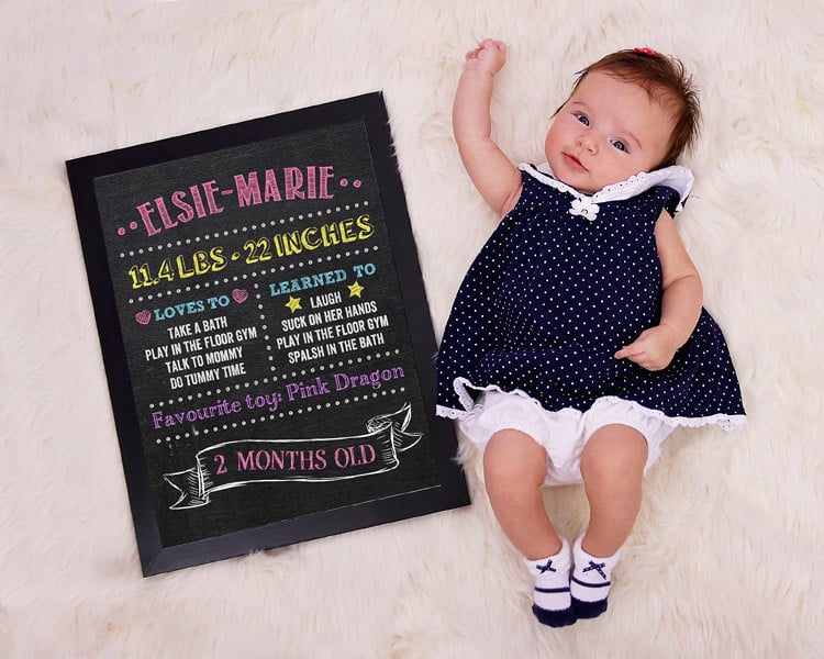 SugarPickle Designs Monthly Milestone Signs