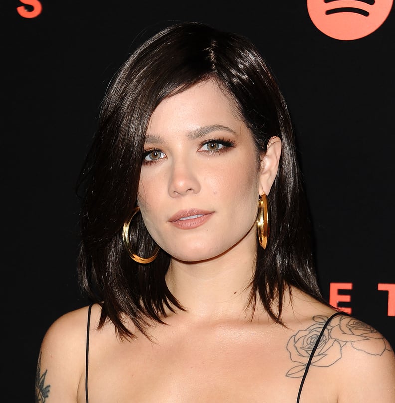 Halsey With a Brown Lob