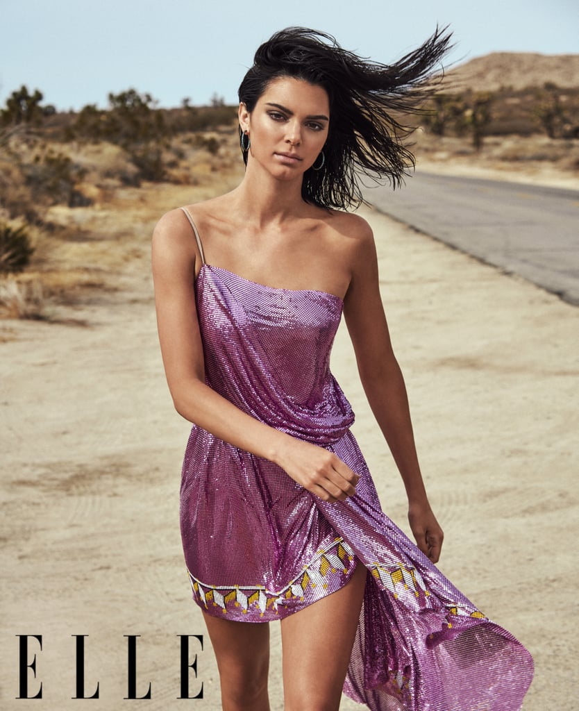 Kendall is wearing a Gucci dress with Pomellato earrings.