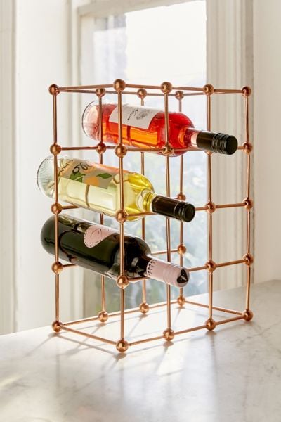 Rose Gold Wine Rack