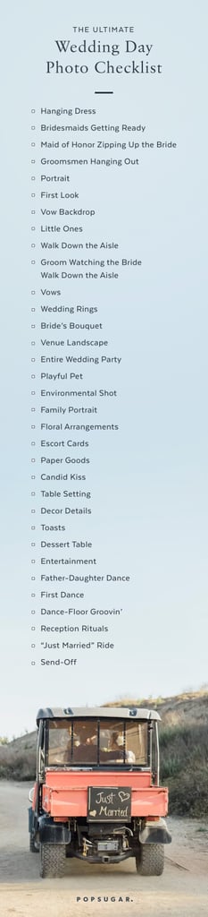 Here's Your Wedding Day Photo Checklist