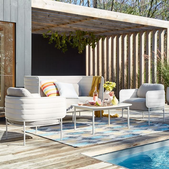 Capsule Outdoor Settee Affordable Midcentury Modern Outdoor Furniture