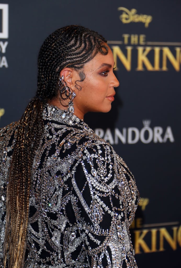 Beyoncé's Braided Fingers Waves at The Lion King Premiere