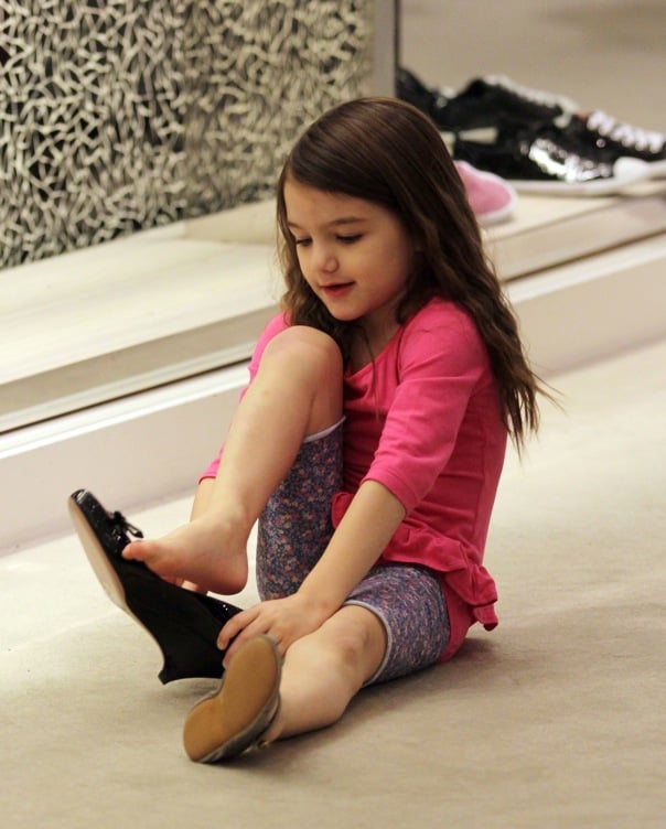 Pictures of Suri Cruise Trying On High Heels With Katie Holmes in Canada Pictures of Suri Cruise Trying On High Heels With Katie Holmes in Canada