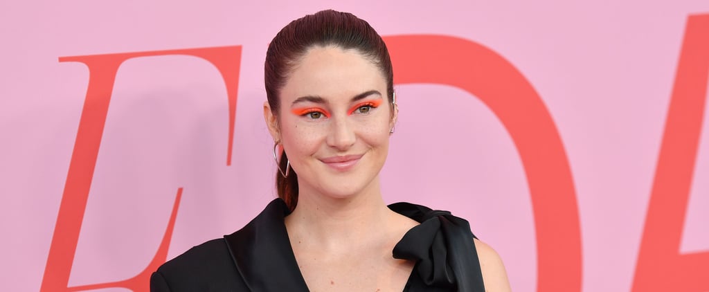 Shailene Woodley's Neon Orange Eye Shadow Trend