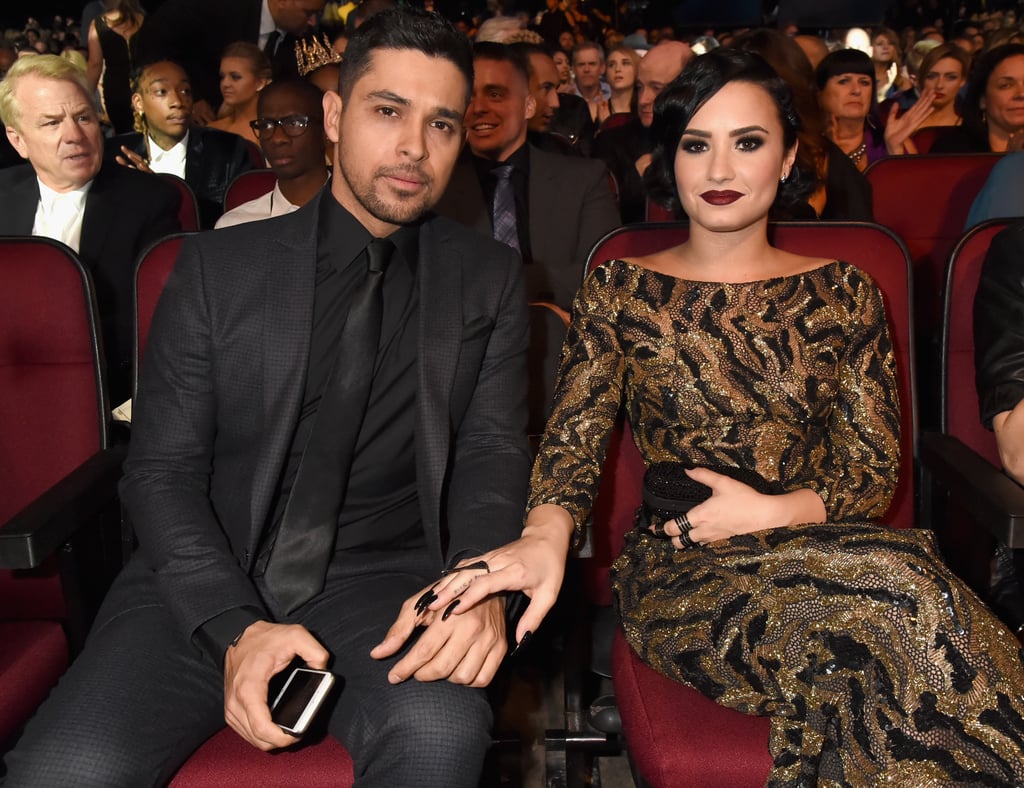 Demi Lovato and Wilmer Valderrama at the 2015 AMAs