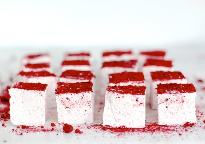 Fluffy Raspberry Marshmallows