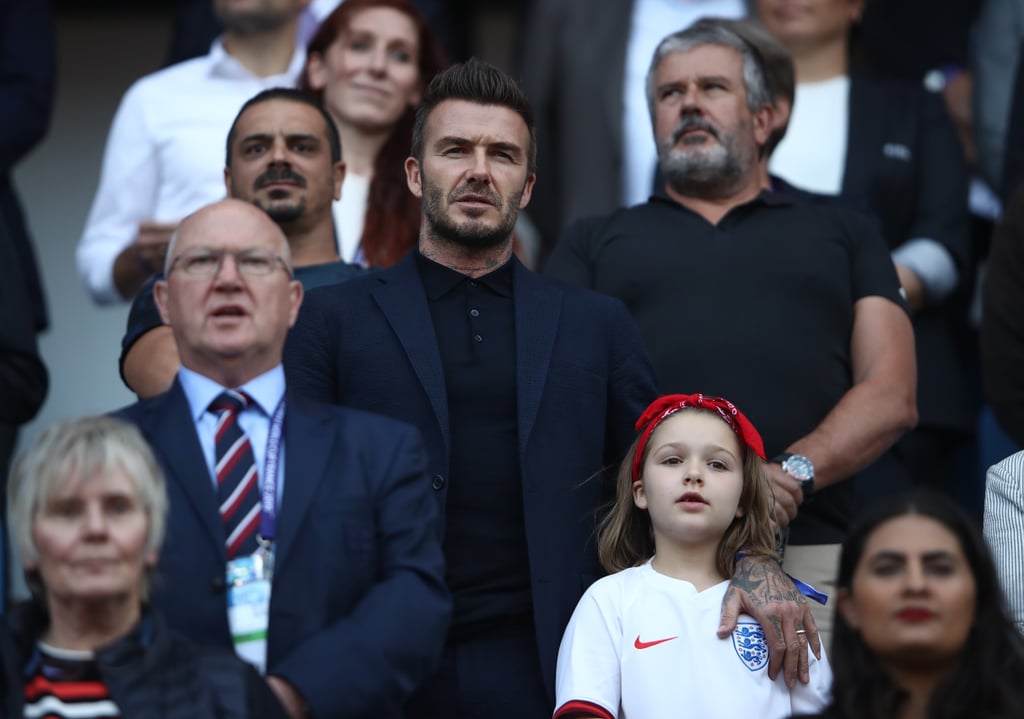 David Beckham and Harper at World Cup Pictures June 2019