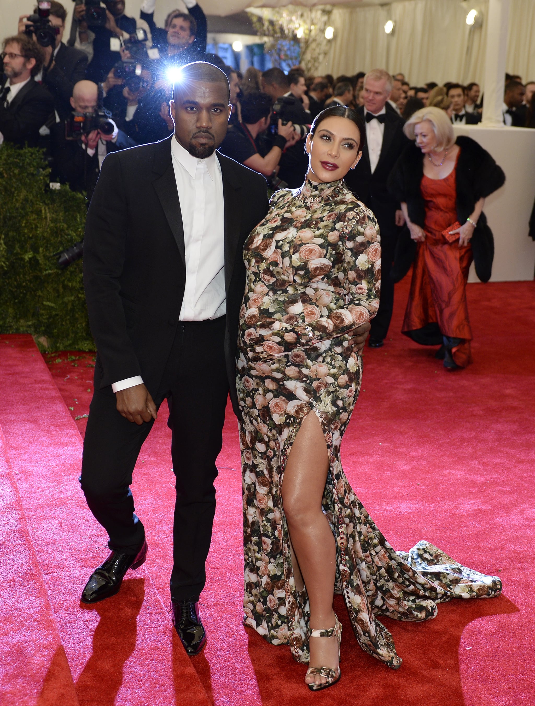 kim kardashian floral met dress