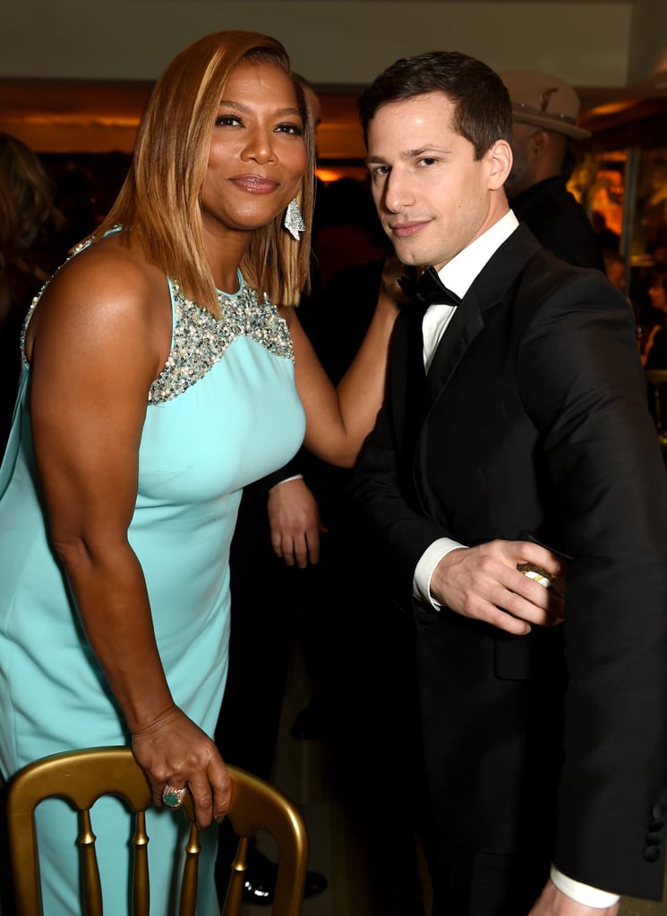 Pictured: Queen Latifah and Andy Samberg