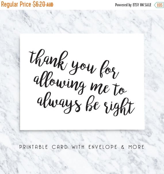 Always Right Valentine's Day Card