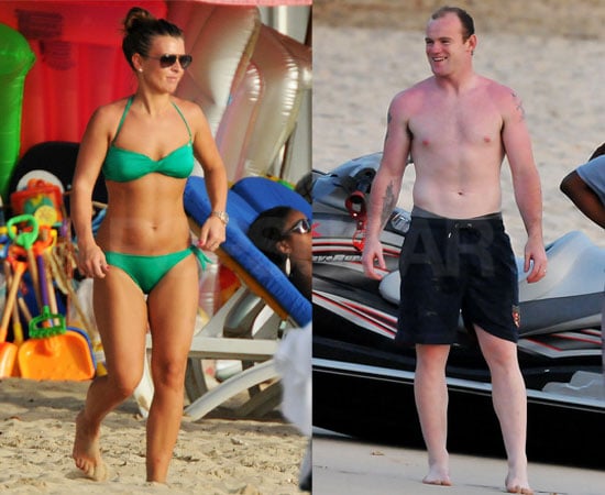Pictures Of Kai Rooney Coleen Rooney In A Green Bikini And Shirtless Wayne Rooney In Barbados On Holiday Popsugar Celebrity Uk