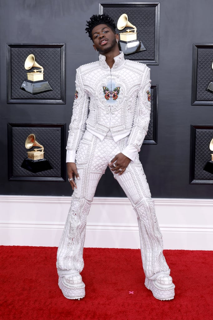 Lil Nas X's Balmain Butterfly Suit at the Grammys 2022