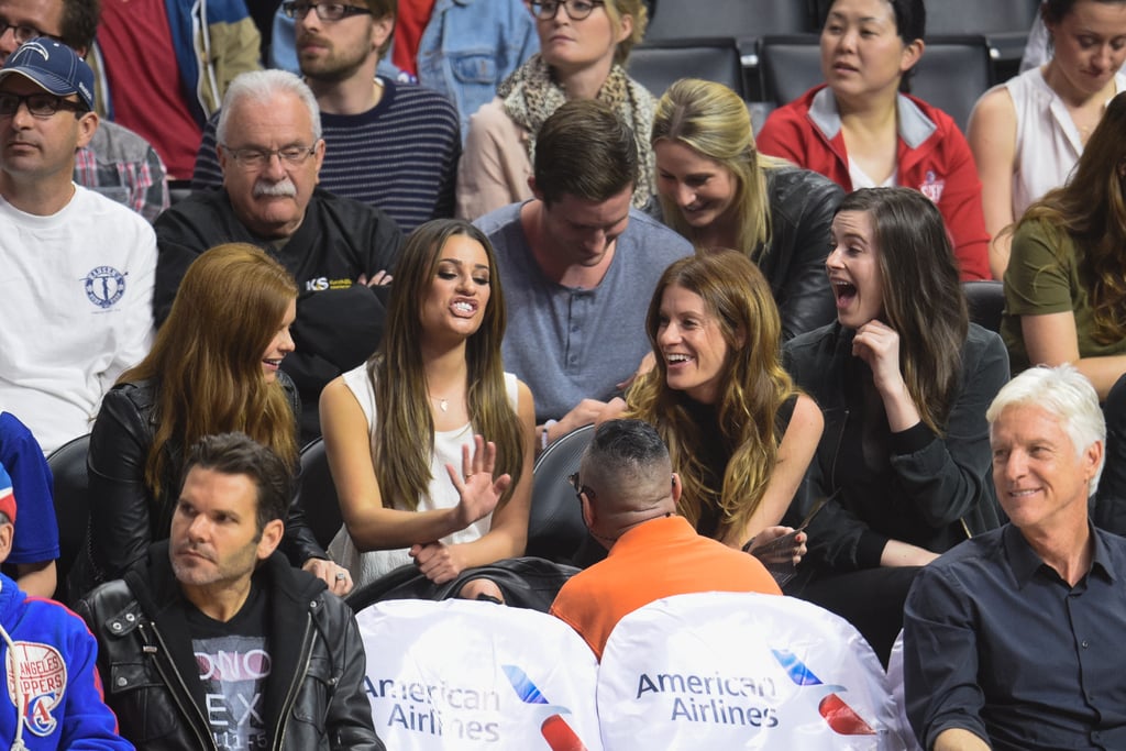 Lea Michele at Clippers Game February 2016