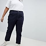 Asos White Curve Straight Leg Jeans