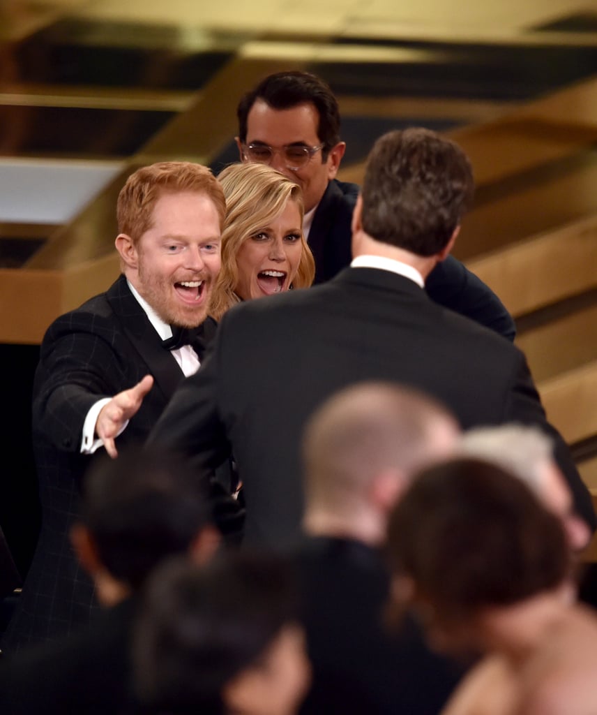 Jesse Tyler Ferguson and Julie Bowen got excited about their Modern Family win.