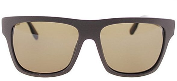 McQ Alexander McQueen 0023 FYW Matte Brown Plastic Rectangle Flat Top Sunglasses Brown Lens ($115)