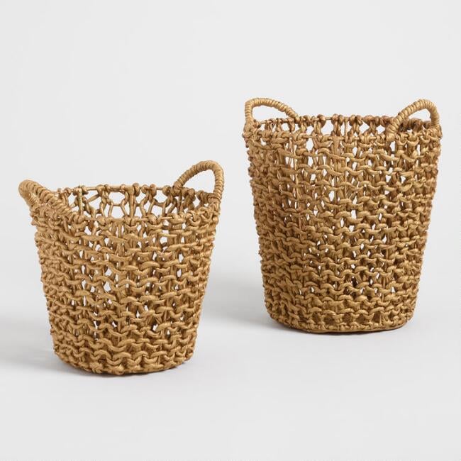 Gold Hyacinth Francesca Baskets