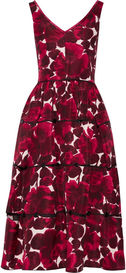 Marc Jacobs Floral-Print Silk-Faille Midi Dress ($2,400)