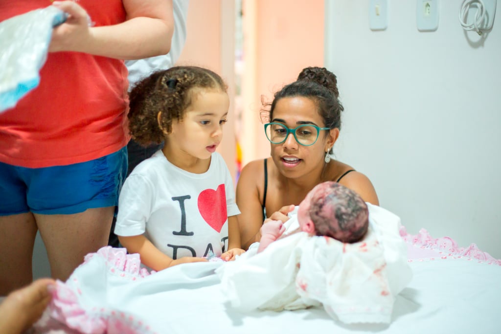 Photographer's Series of a Big Sister at Her Mom's Birth