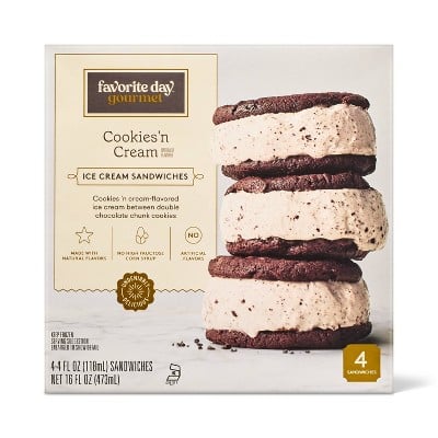 Favorite Day Cookies & Cream Ice Cream Sandwiches