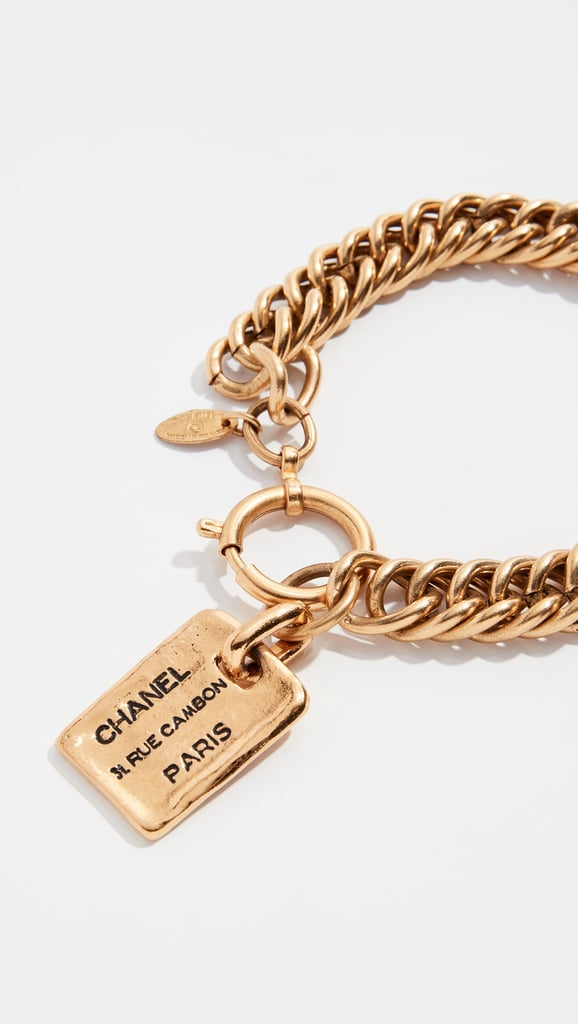 What Goes Around Comes Around Chanel Gold Cambon Plate Bracelet