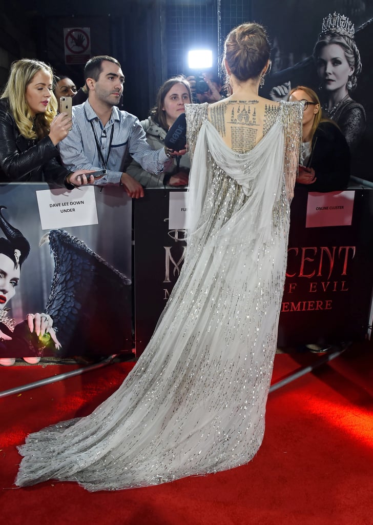 Angelina Jolie & Elle Fanning Maleficent UK Premiere Dresses