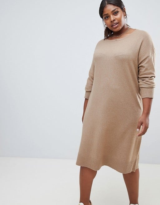 Micha Lounge Curve Deep Back Midi Sweater Dress