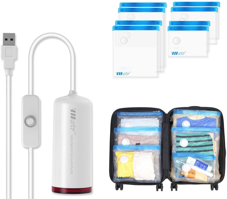 VMSTR USB电动泵真空旅游和旅行中节省空间袋