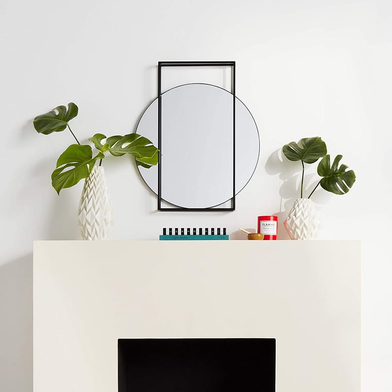 A Modern Mirror: Rivet Modern Geometric Framed Hanging Mirror