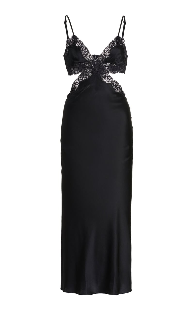 Alexander Wang Lace Cutout Silk Midi Dress