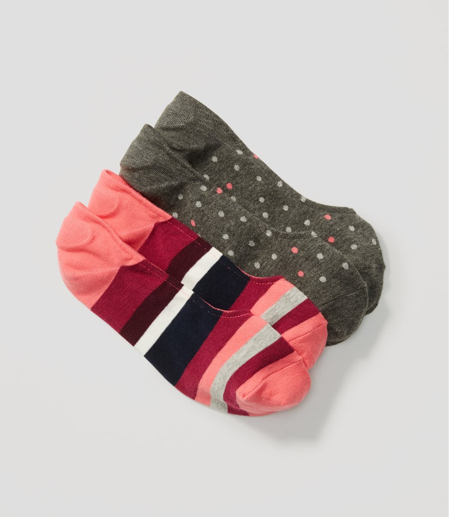 LOFT Stripe & Dot No Show Sock Set ($10)